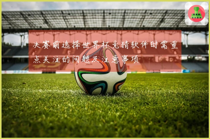 决赛前选择世界杯竞猜软件时需重点关注的问题及注意事项